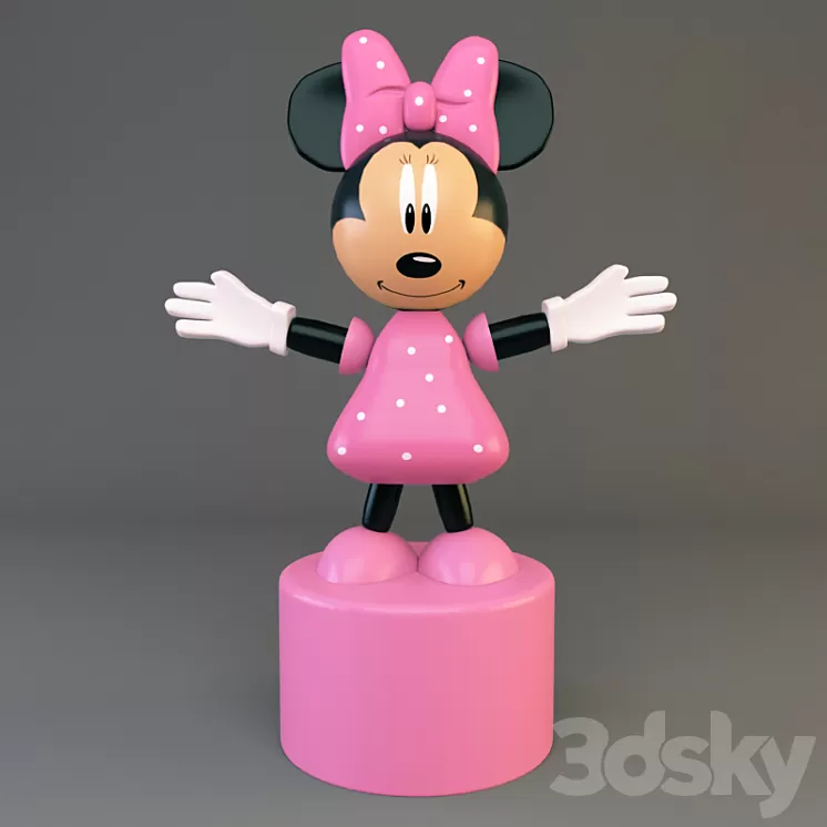 Toy figurine Mini Mouse 3D Model Toy figurine Mini Mouse 3D Model
