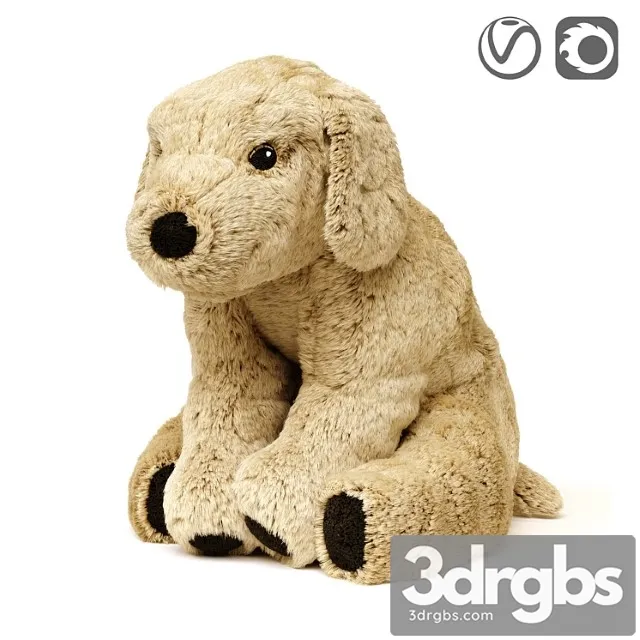 Toy Gosig Golden Soft Toy Dog Golden Retriever 3D Model Download