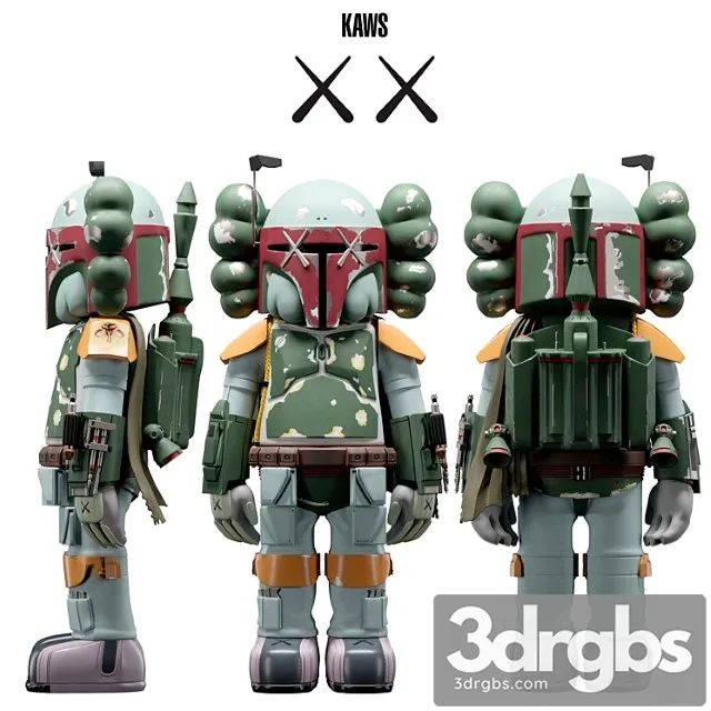 Toy Kaws Boba Fett Companion 3D Model Download