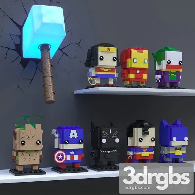 Toy Lego Brickheadz 3D Model Download