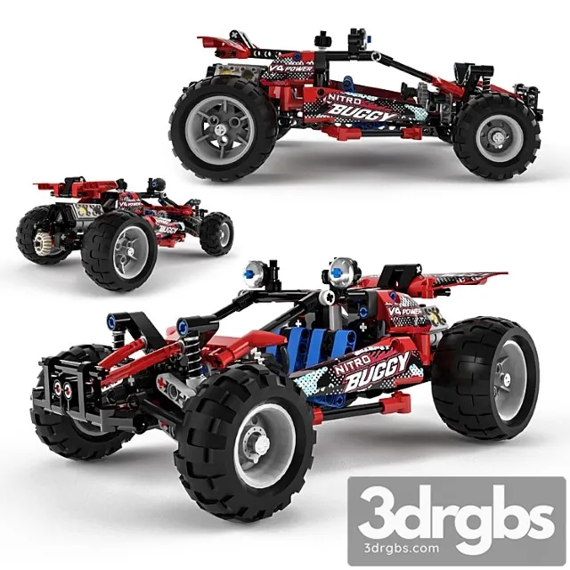 Toy Lego Technic Buggy 3D Model Download