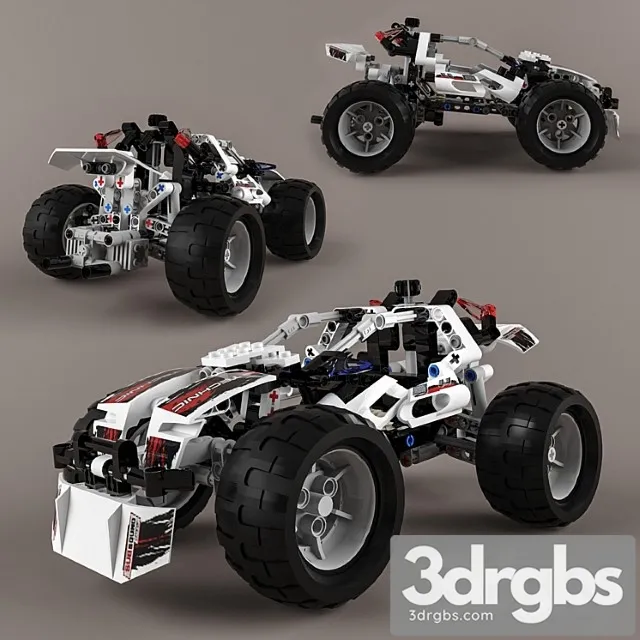 Toy Lego Technic Quad Bike Alternative Model 3D Model Download