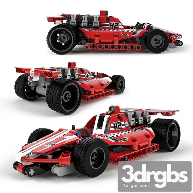 Toy Lego Technic Race Car 3D Model Download