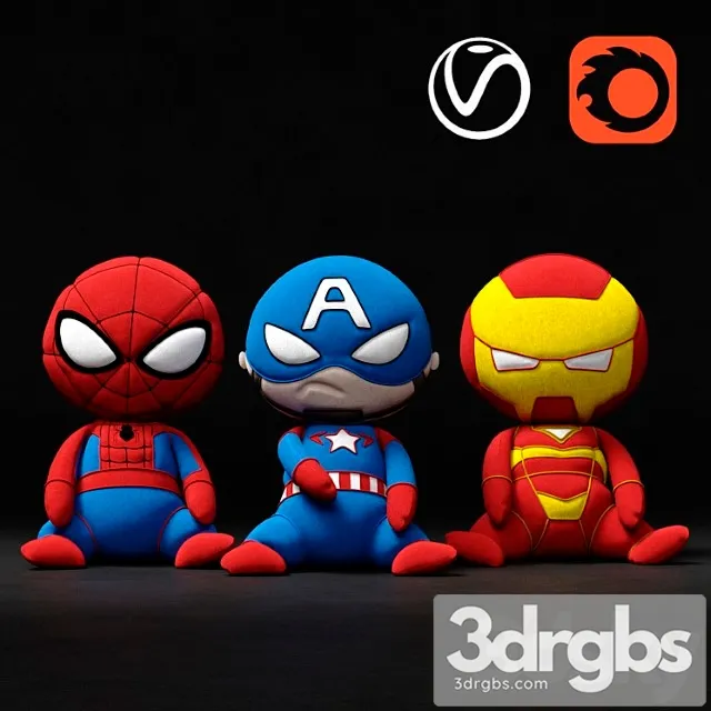 Toy Marvel Soft Toys Superheroes 3D Model Download