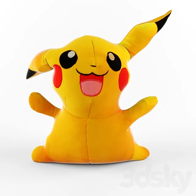 toy pillow Pikachu 3D Model toy pillow Pikachu 3D Model