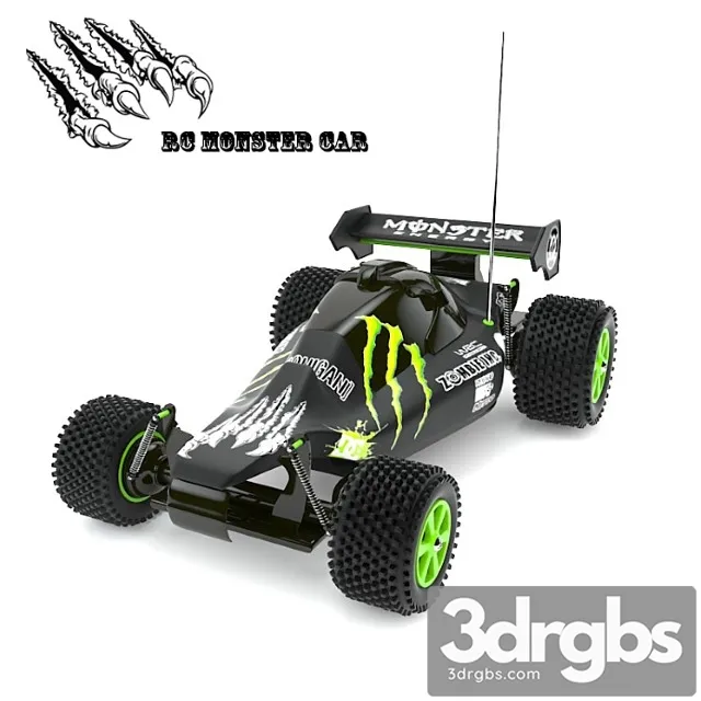 Toy Rc Monster Car 3D Model Download