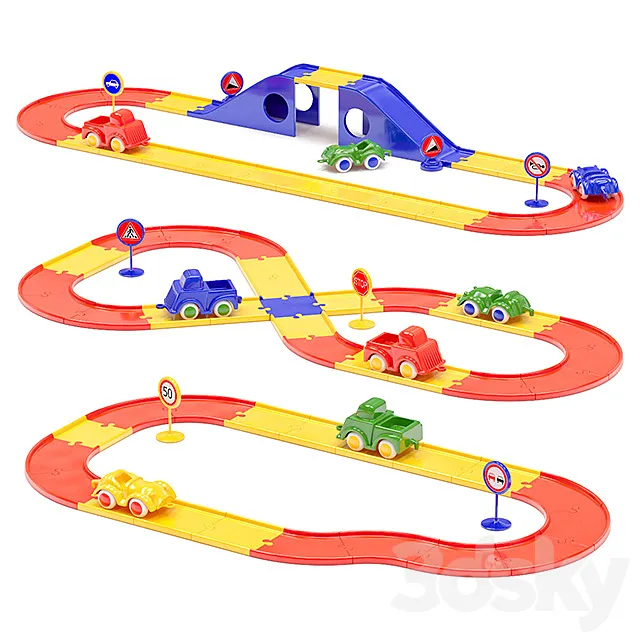 Toy road 3DModel Toy road 3DModel