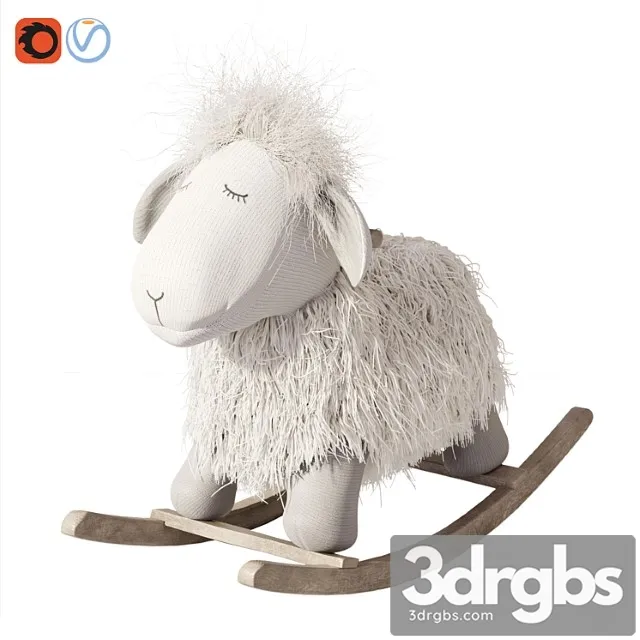 Toy Rocking Lamb Chair Toy Rocker For Kids 3D Model Download