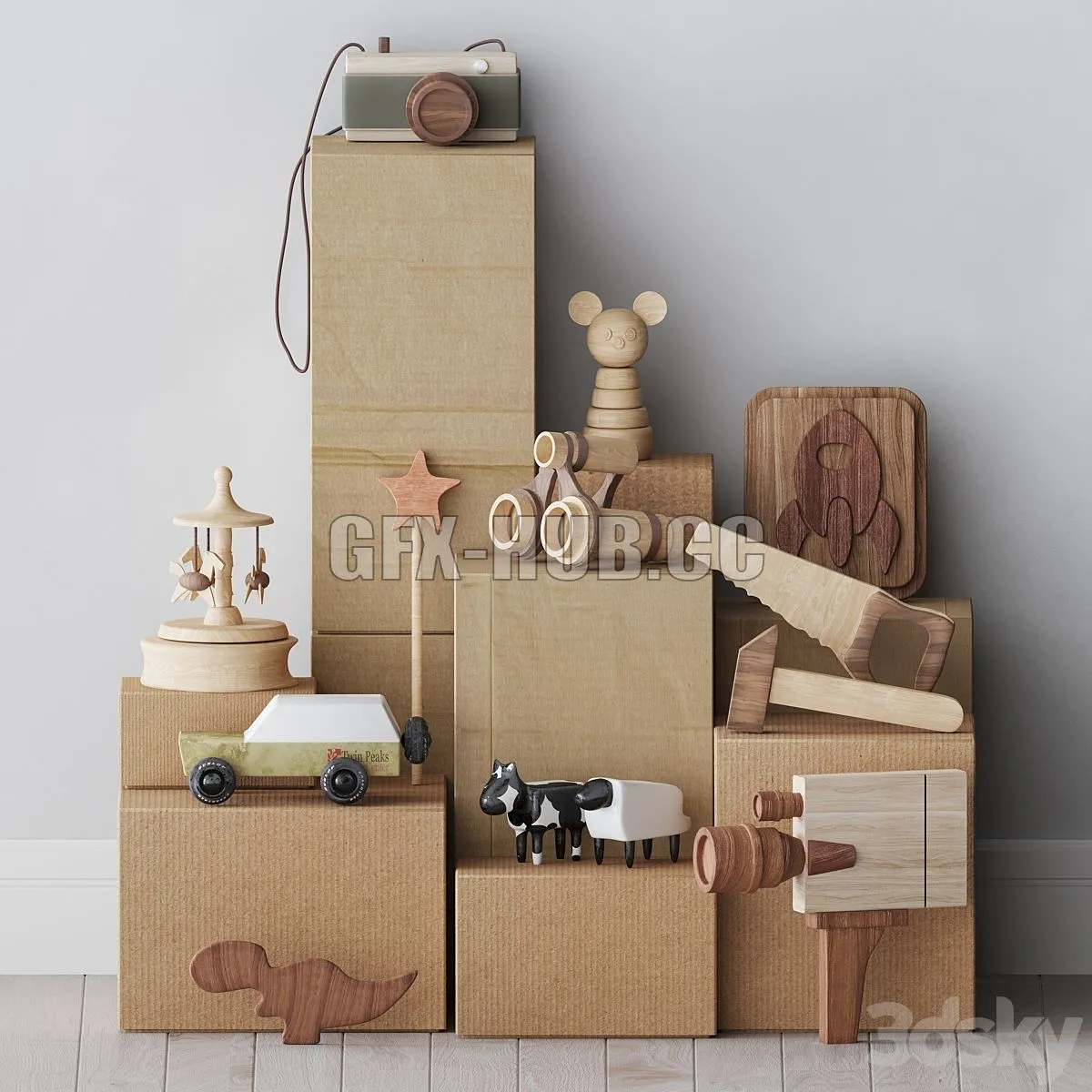 Toy set 001 3D Model Toy set 001 3D Model