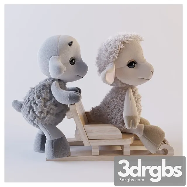 Toy Sheep and Goat 3D Model Download
