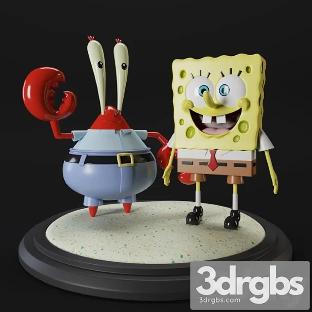 Toy Sponge Bob and Mr Krabs 3D Model Download