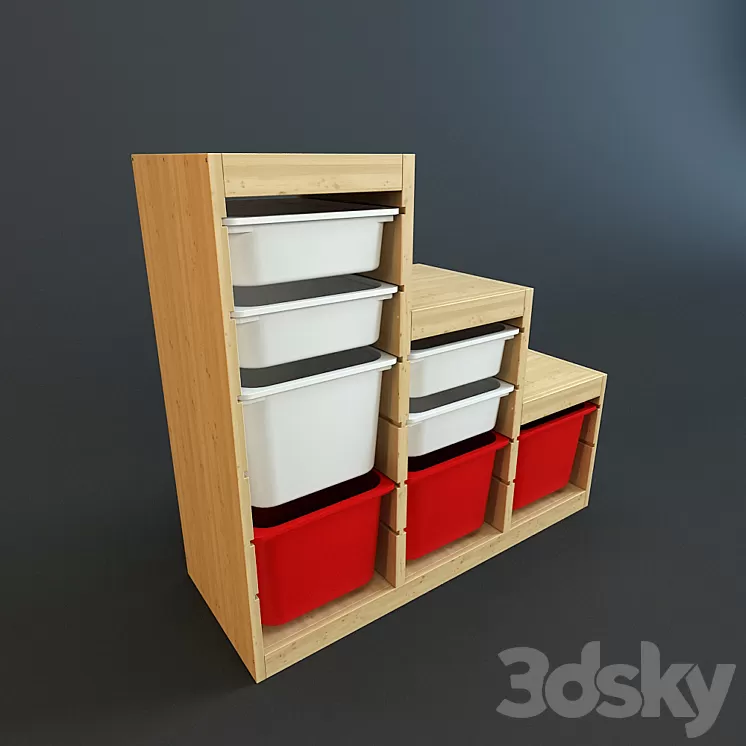 Toy storage system from Ikea 3D Model