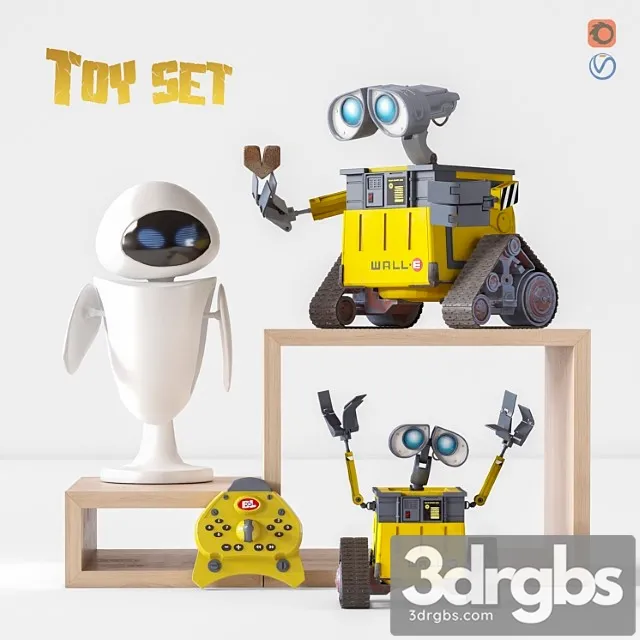 Toy Toys and furniture set 54 3D Model Download