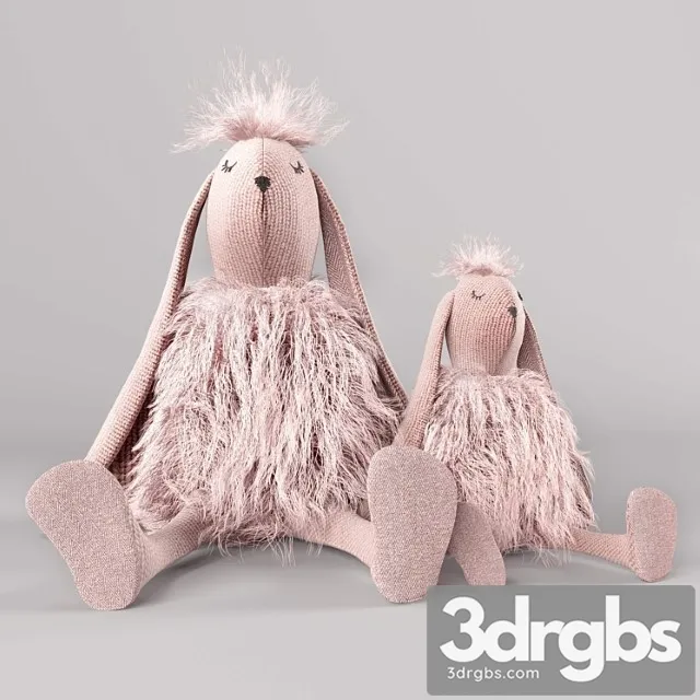 Toy Wooly plush bunny 3D Model Download