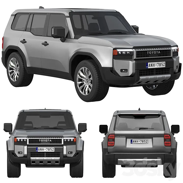 Toyota Land Cruiser 250 Prado 2024 3D Model Free Download