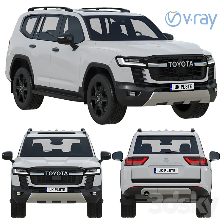 Toyota Land Cruiser GR-Sport 2022 3D Model Free Download