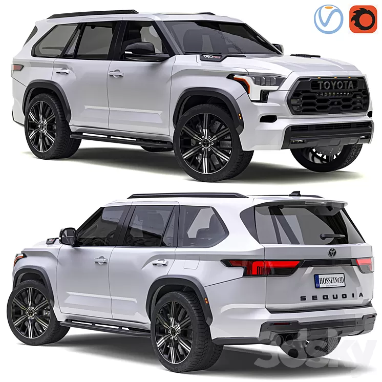 Toyota Sequoia 2023 3D Model Free Download