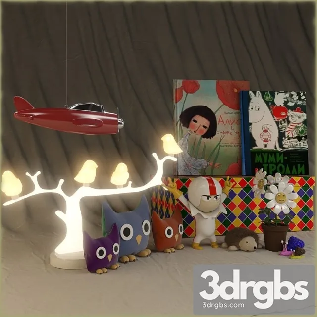 Toys and Books 3D Model Download