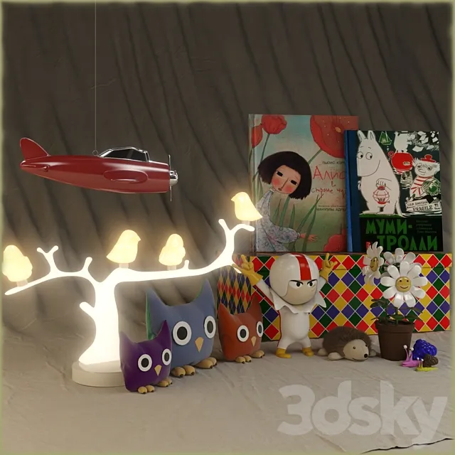 Toys and books 3D Model Toys and books 3D Model
