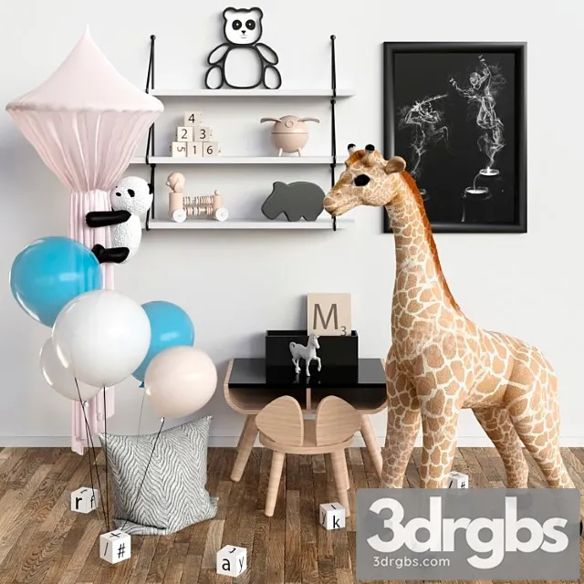 Toys and Childrens Furniture For The Nursery 5 3D Model Download