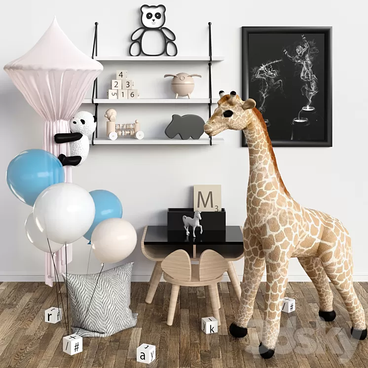 Toys and children’s furniture for the nursery 5 3D Model
