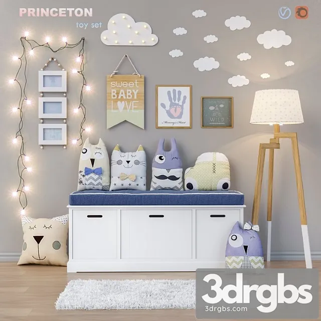 Toys and Daybed Princeton Set 15 3D Model Download