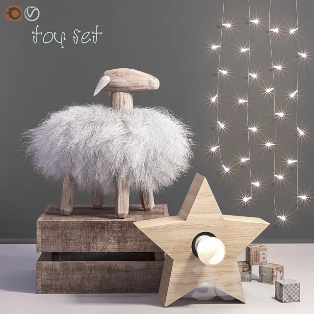 Toys and dekor set 44 3D Model