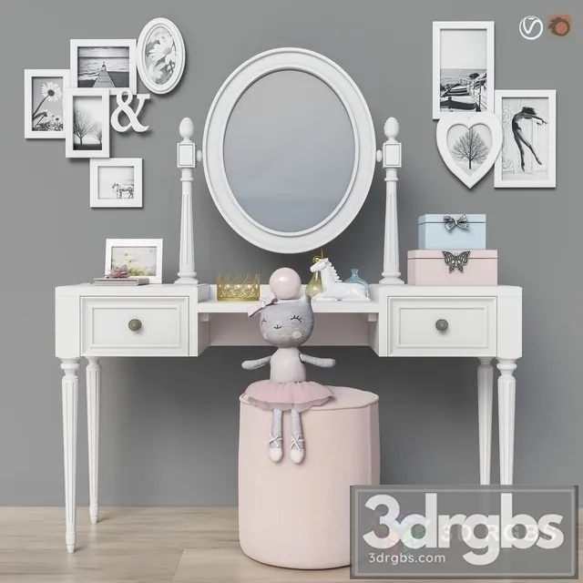 Toys And Furniture Blythe Vanity 3D Model Download