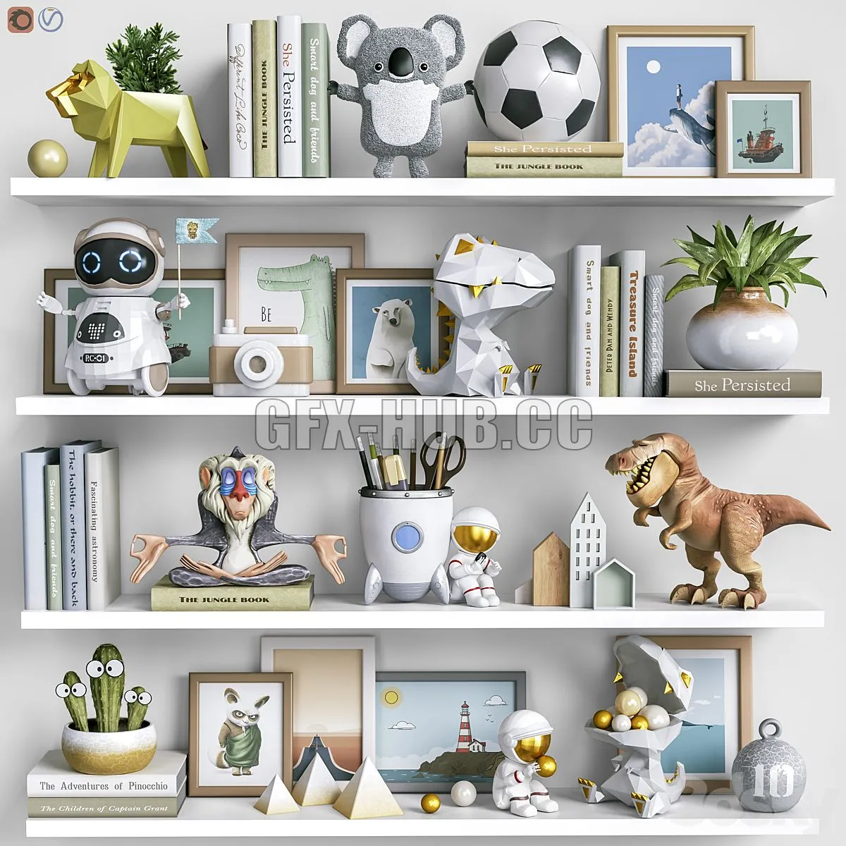 Toys and furniture set 115 3D Model Toys and furniture set 115 3D Model