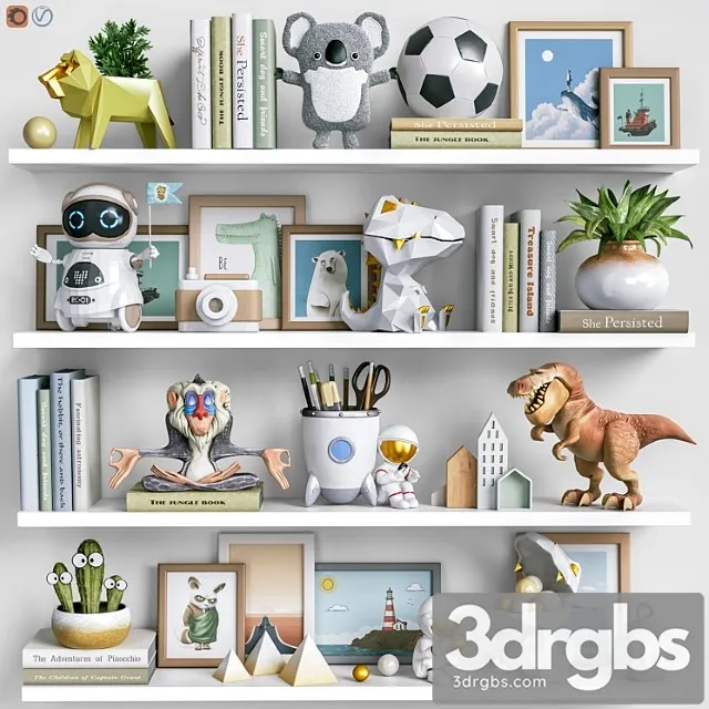 Toys and furniture set 115 3D Model Download