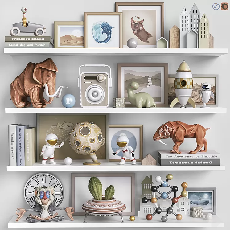 Toys and furniture set 117 3D Model Toys and furniture set 117 3D Model