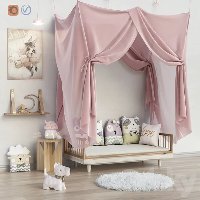 Toys and furniture set 23 3DModel Toys and furniture set 23 3DModel