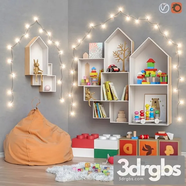 Toys and Furniture Set 24 3D Model Download