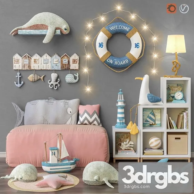 Toys and furniture set 27 3D Model Download