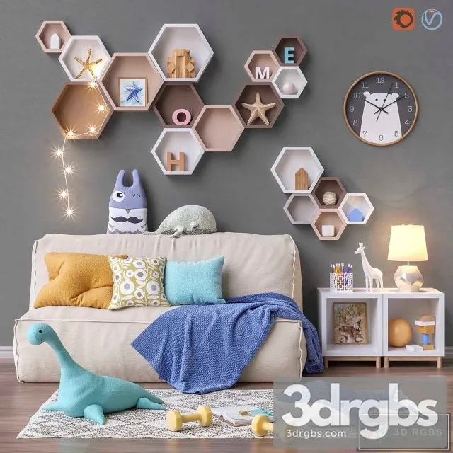 Toys and furniture set 28 3D Model Download Toys and furniture set 28 3D Model Download