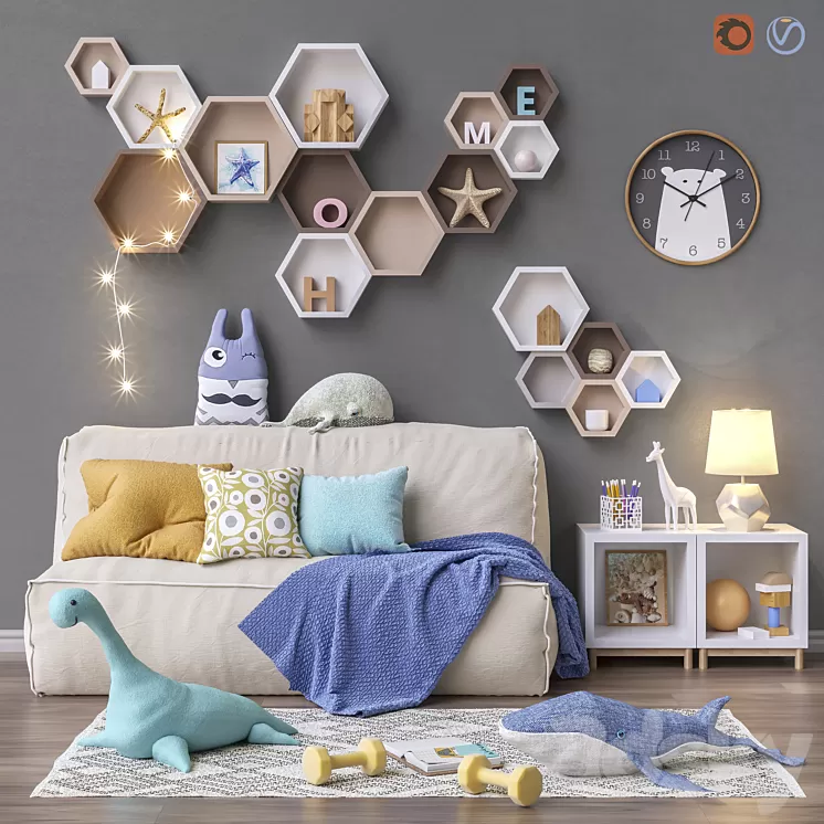 Toys and furniture set 28 3D Model