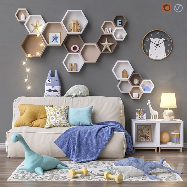 Toys and furniture set 28 3DModel Toys and furniture set 28 3DModel
