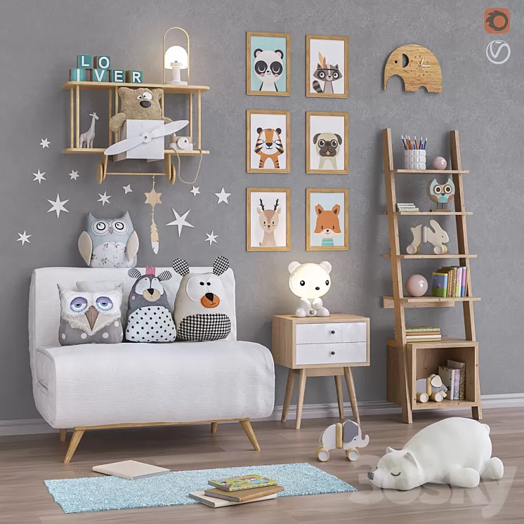 Toys and furniture set 33 3D Model