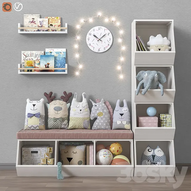 Toys and furniture set 36 3DModel Toys and furniture set 36 3DModel