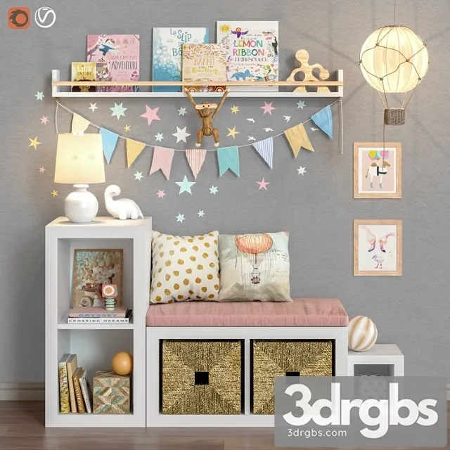 Toys and furniture set 38 3D Model Download