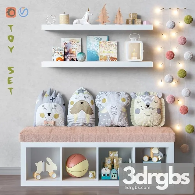 Toys and furniture set 39 3D Model Download