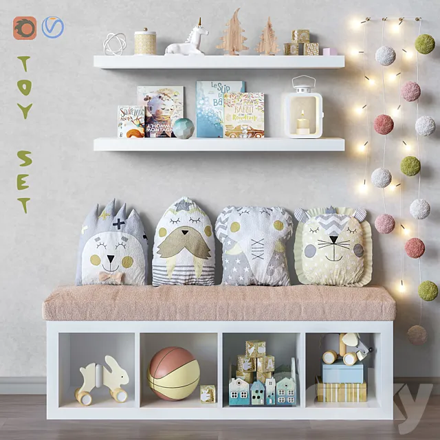 Toys and furniture set 39 3D Model