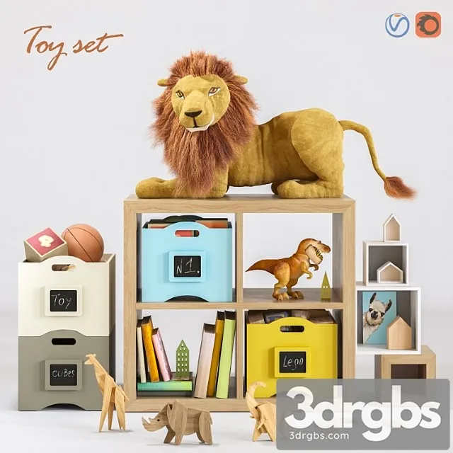 Toys and furniture set 46 3D Model Download