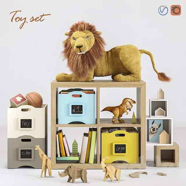 Toys and furniture SET 46 3DModel