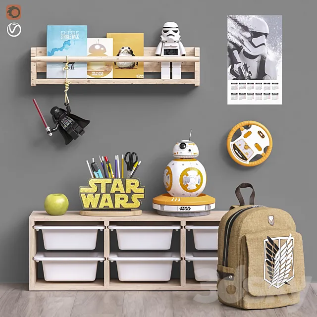 Toys and furniture set 50 3D Model