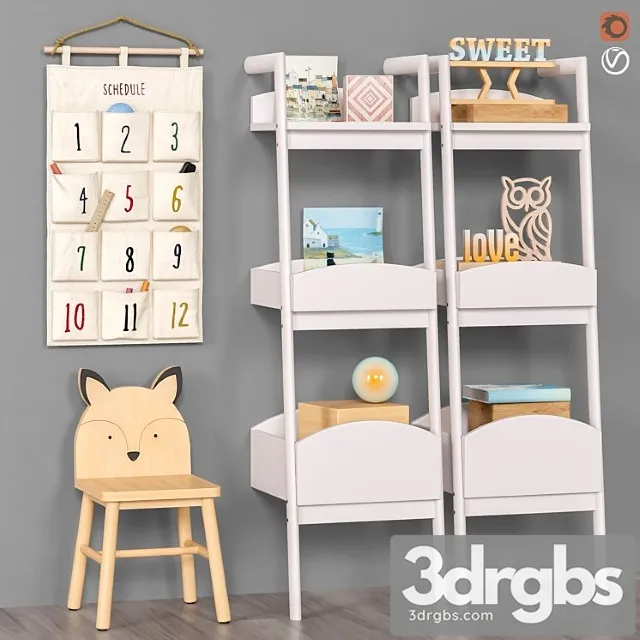 Toys and furniture set 52 3D Model Download