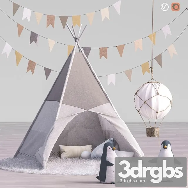 Toys and furniture set 53 3D Model Download