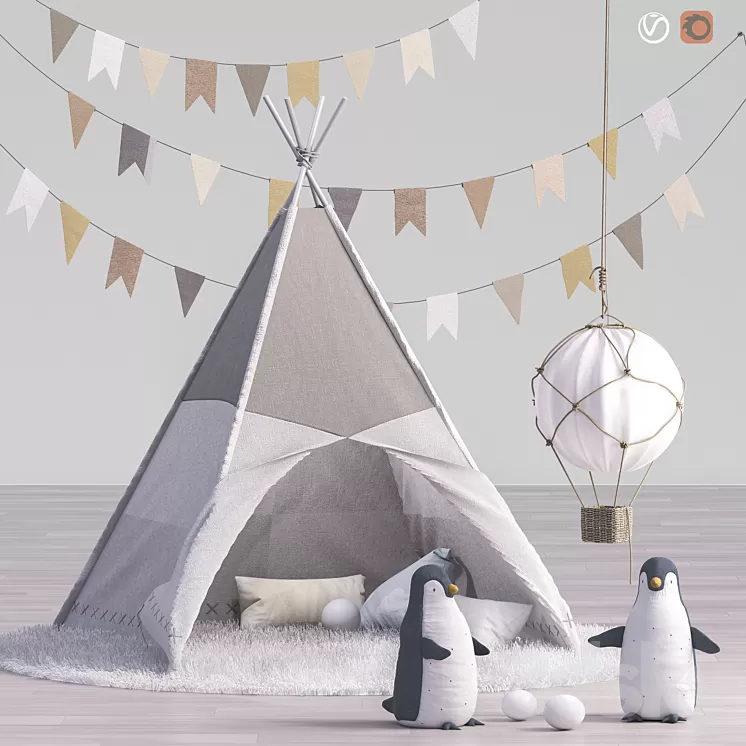 Toys and furniture set 53 3D Model