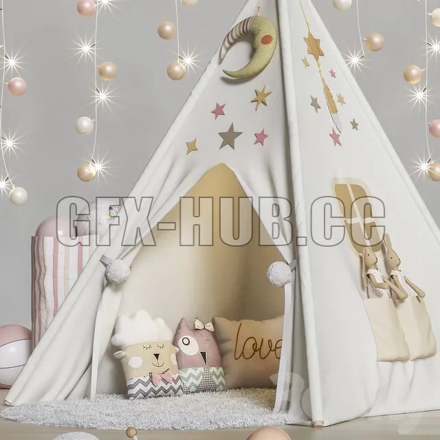 Toys and furniture set 63 3D Model Toys and furniture set 63 3D Model