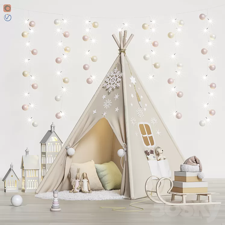 Toys and furniture set 64 3D Model